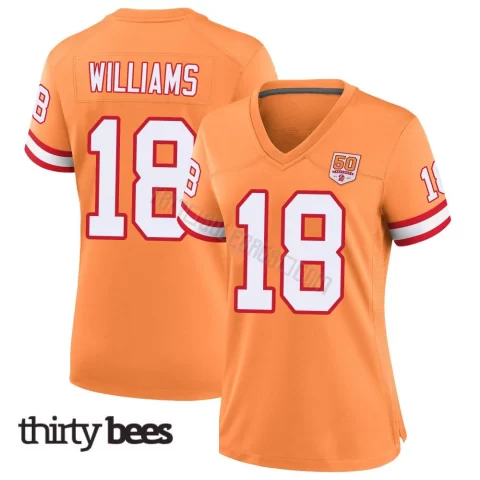 Josh Williams ＃18 Tampa Bay Buccaneers Women's Game Cream sicle 50th Season Jersey