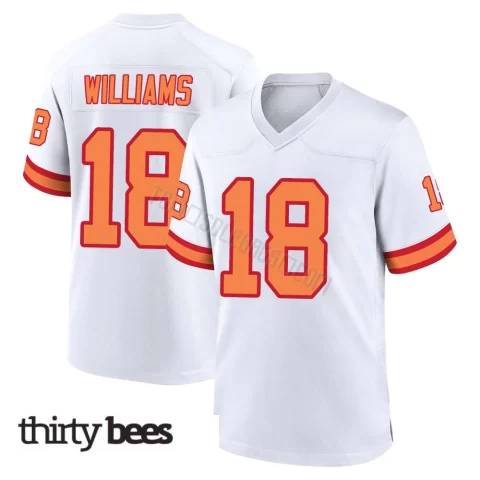 Josh Williams ＃18 Tampa Bay Buccaneers Youth Game White '76 Jersey