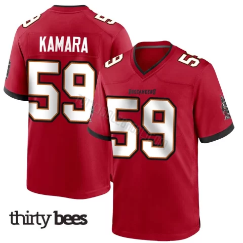 Mohamed Kamara ＃59 Tampa Bay Buccaneers Youth Game Red Team Color Jersey