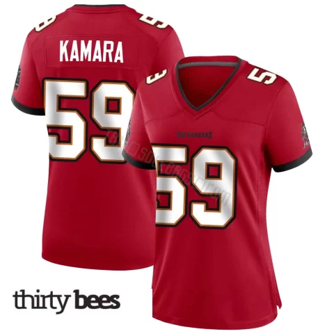 Mohamed Kamara ＃59 Tampa Bay Buccaneers Women's Game Red Team Color Jersey
