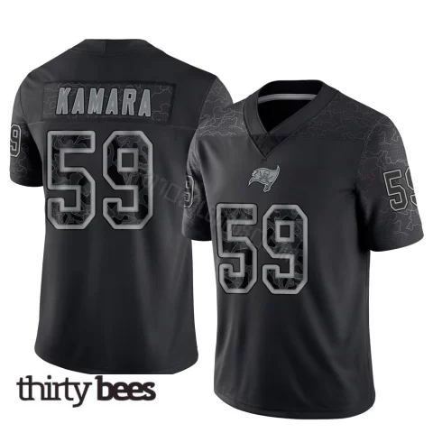 Mohamed Kamara ＃59 Tampa Bay Buccaneers Youth Limited Black Reflective Jersey