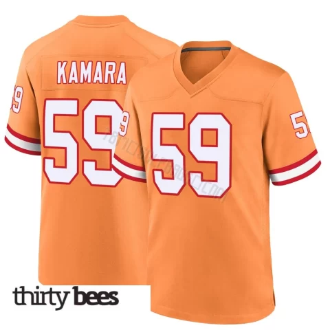 Mohamed Kamara ＃59 Tampa Bay Buccaneers Youth Game Orange Throwback Jersey