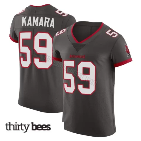Mohamed Kamara ＃59 Tampa Bay Buccaneers Men's Elite Pewter Alternate Vapor Jersey
