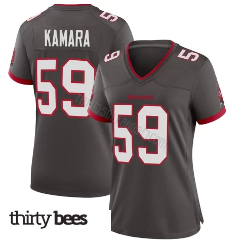 Mohamed Kamara ＃59 Tampa Bay Buccaneers Women's Game Pewter Alternate Jersey