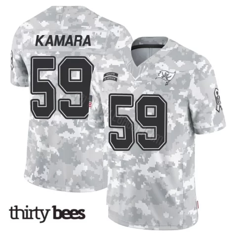 Mohamed Kamara ＃59 Tampa Bay Buccaneers Youth Limited Arctic Camo 2024 Salute to Service Jersey