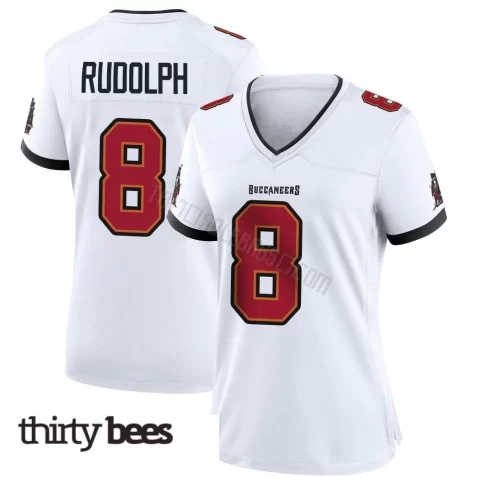 Kyle Rudolph ＃8 Tampa Bay Buccaneers Women's Game White Jersey