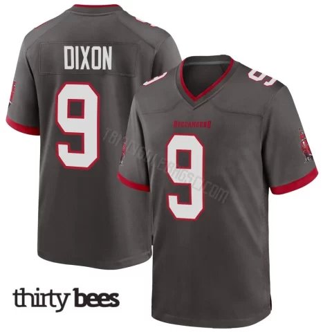 Riley Dixon ＃9 Tampa Bay Buccaneers Men's Game Pewter Alternate Jersey