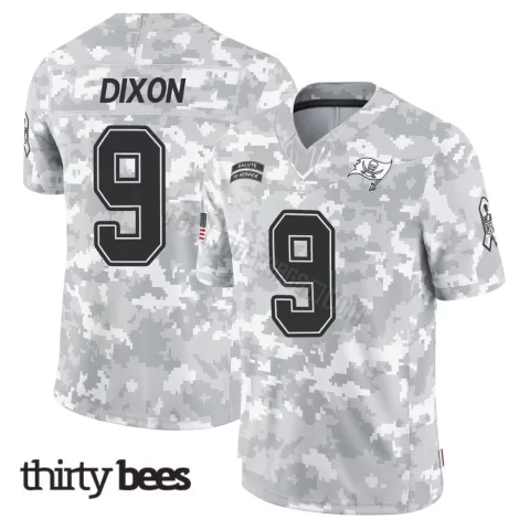Riley Dixon ＃9 Tampa Bay Buccaneers Youth Limited Arctic Camo 2024 Salute to Service Jersey