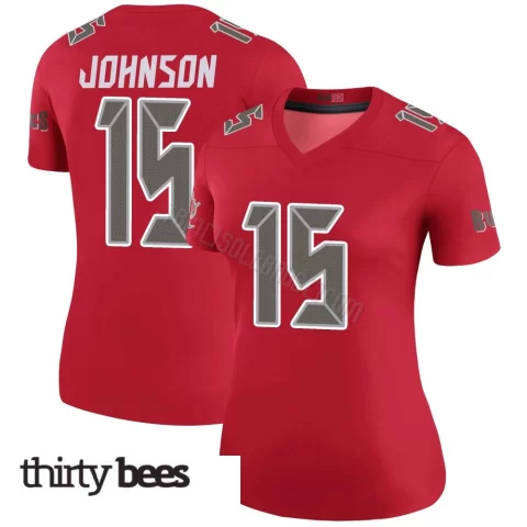Tez Johnson ＃15 Tampa Bay Buccaneers Women's Legend Red Color Rush Jersey