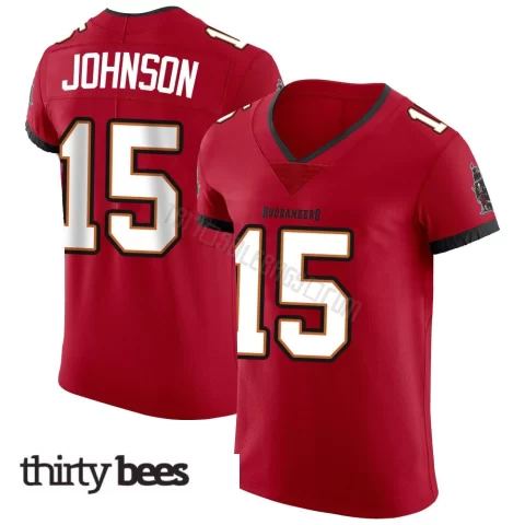 Tez Johnson ＃15 Tampa Bay Buccaneers Men's Elite Red Vapor Jersey