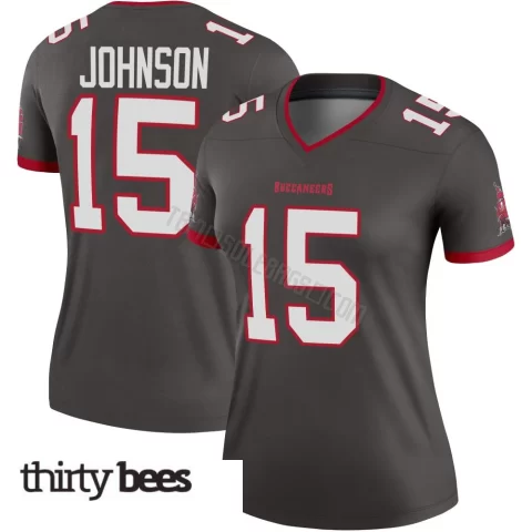 Tez Johnson ＃15 Tampa Bay Buccaneers Women's Legend Pewter Alternate Jersey