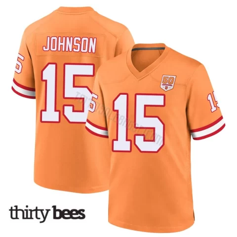 Tez Johnson ＃15 Tampa Bay Buccaneers Youth Game Cream sicle 50th Season Jersey