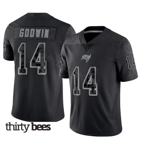 Chris Godwin ＃14 Tampa Bay Buccaneers Men's Limited Black Reflective Jersey