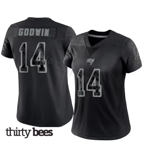 Chris Godwin ＃14 Tampa Bay Buccaneers Women's Limited Black Reflective Jersey