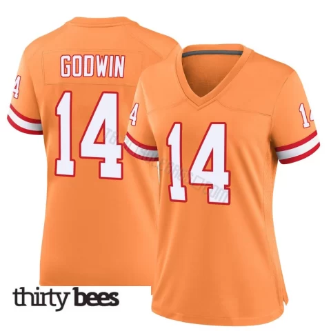 Chris Godwin ＃14 Tampa Bay Buccaneers Women's Game Orange Throwback Jersey