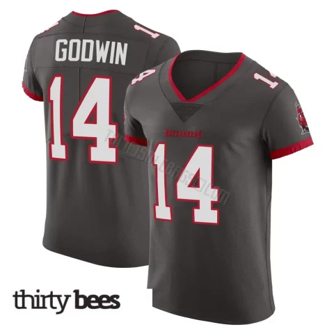 Chris Godwin ＃14 Tampa Bay Buccaneers Men's Elite Pewter Alternate Vapor Jersey