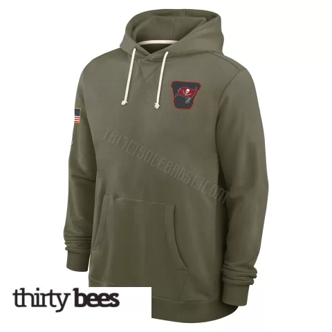 Tampa Bay Buccaneers Men's Olive 2025 Salute to Service Sideline Hoodie