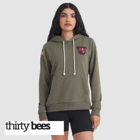 Tampa Bay Buccaneers Women's Olive 2025 Salute to Service Sideline Hoodie