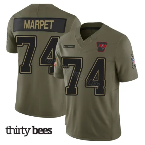 Ali Marpet ＃74 Tampa Bay Buccaneers Men's Limited Olive 2025 Salute to Service Jersey