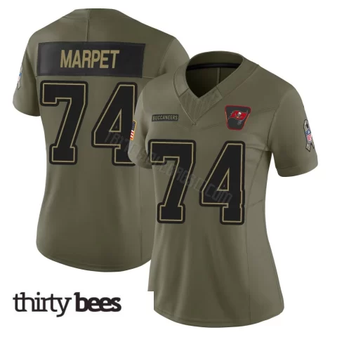 Ali Marpet ＃74 Tampa Bay Buccaneers Women's Limited Olive 2025 Salute to Service Jersey