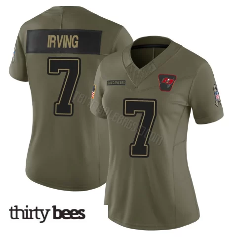 Bucky Irving ＃7 Tampa Bay Buccaneers Women's Limited Olive 2025 Salute to Service Jersey