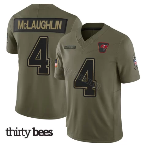 Chase McLaughlin ＃4 Tampa Bay Buccaneers Youth Limited Olive 2025 Salute to Service Jersey