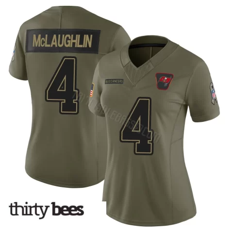 Chase McLaughlin ＃4 Tampa Bay Buccaneers Women's Limited Olive 2025 Salute to Service Jersey