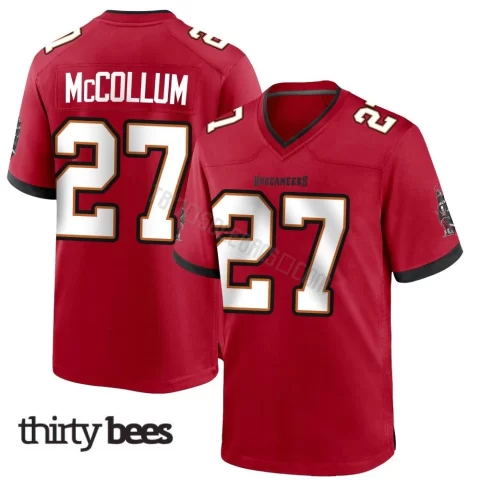 Zyon McCollum ＃27 Tampa Bay Buccaneers Youth Game Red Team Color Jersey