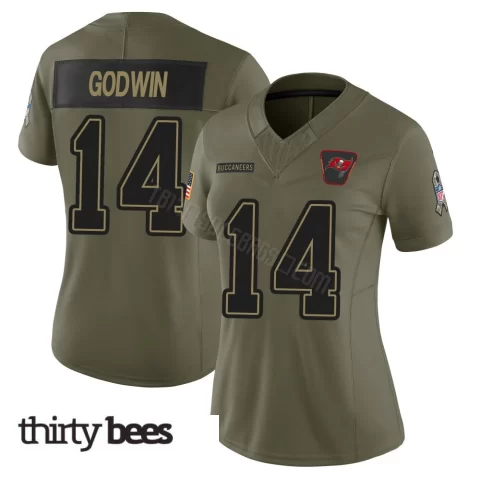 Chris Godwin Jr. ＃14 Tampa Bay Buccaneers Women's Limited Olive 2025 Salute to Service Jersey