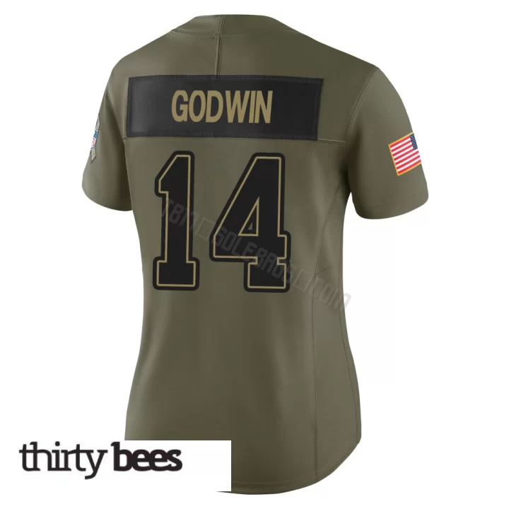 Chris Godwin Jr. ＃14 Tampa Bay Buccaneers Women's Limited Olive 2025 Salute to Service Jersey