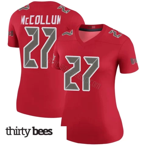 Zyon McCollum ＃27 Tampa Bay Buccaneers Women's Legend Red Color Rush Jersey