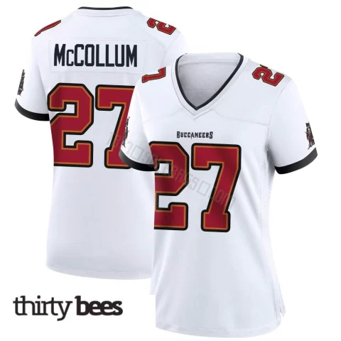 Zyon McCollum ＃27 Tampa Bay Buccaneers Women's Game White Jersey