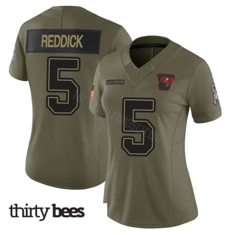 Haason Reddick ＃5 Tampa Bay Buccaneers Women's Limited Olive 2025 Salute to Service Jersey