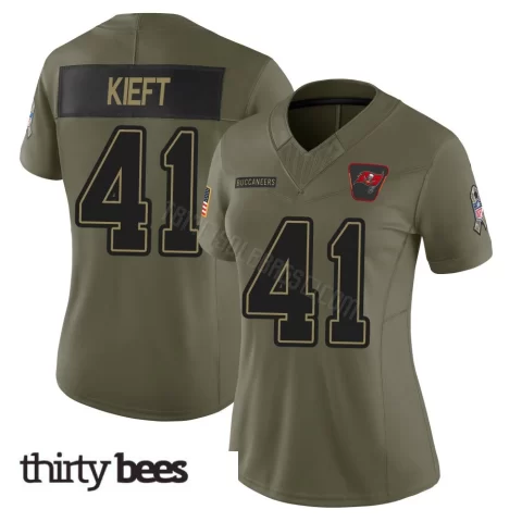 Ko Kieft ＃41 Tampa Bay Buccaneers Women's Limited Olive 2025 Salute to Service Jersey
