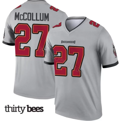 Zyon McCollum ＃27 Tampa Bay Buccaneers Men's Legend Gray Inverted Jersey