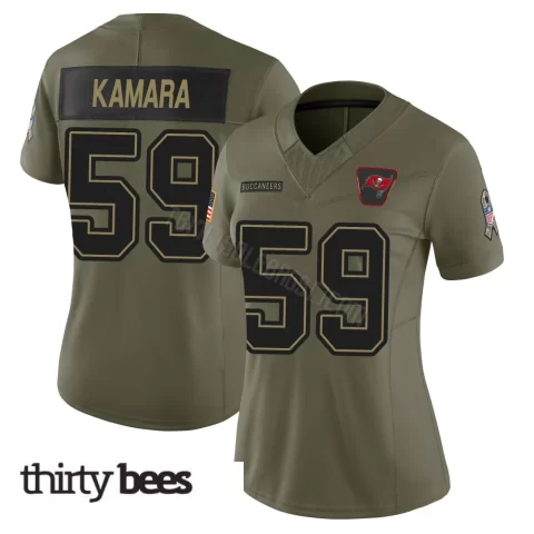 Mohamed Kamara ＃59 Tampa Bay Buccaneers Women's Limited Olive 2025 Salute to Service Jersey