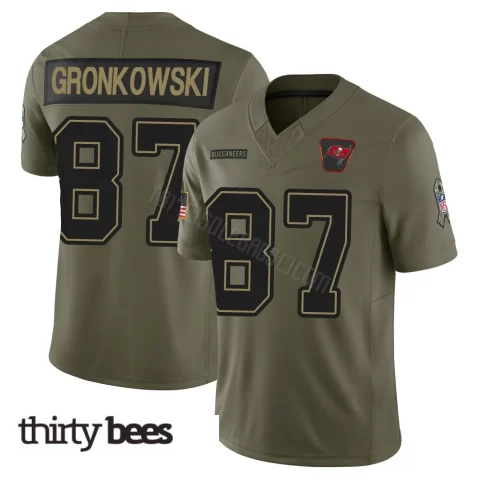 Rob Gronkowski ＃87 Tampa Bay Buccaneers Youth Limited Olive 2025 Salute to Service Jersey