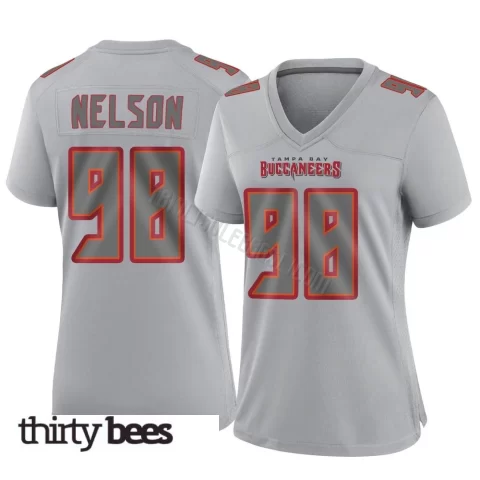 Anthony Nelson ＃98 Tampa Bay Buccaneers Women's Game Gray Atmosphere Fashion Jersey
