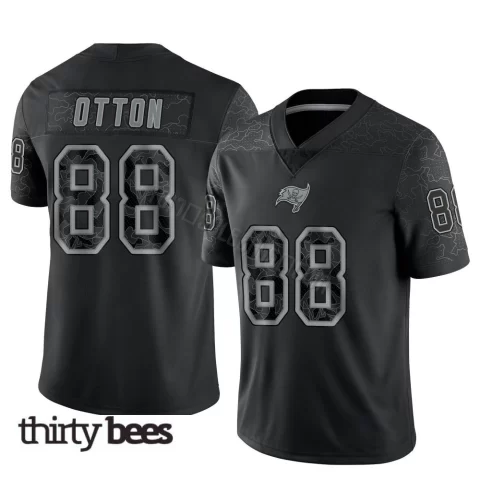 Cade Otton ＃88 Tampa Bay Buccaneers Men's Limited Black Reflective Jersey