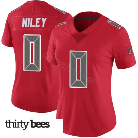 Michael Wiley ＃0 Tampa Bay Buccaneers Women's Limited Red Color Rush Jersey