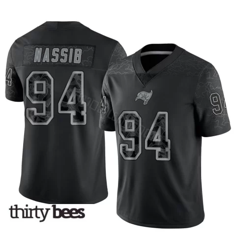 Carl Nassib ＃94 Tampa Bay Buccaneers Youth Limited Black Reflective Jersey