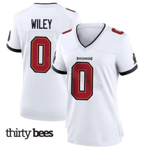 Michael Wiley ＃0 Tampa Bay Buccaneers Women's Game White Jersey