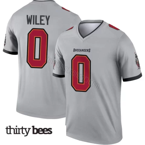 Michael Wiley ＃0 Tampa Bay Buccaneers Men's Legend Gray Inverted Jersey