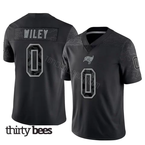 Michael Wiley ＃0 Tampa Bay Buccaneers Men's Limited Black Reflective Jersey