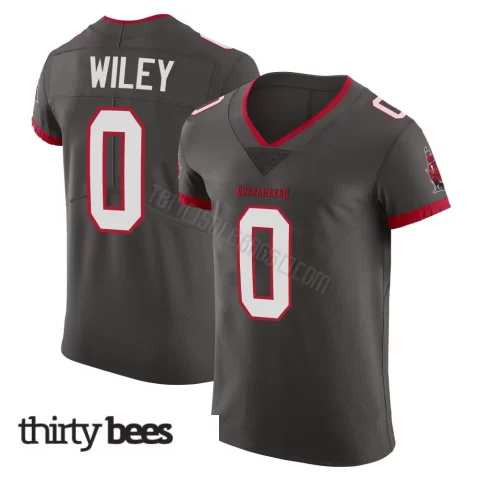 Michael Wiley ＃0 Tampa Bay Buccaneers Men's Elite Pewter Alternate Vapor Jersey