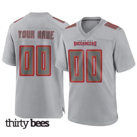 Custom ＃00 Tampa Bay Buccaneers Men's Game Gray Atmosphere Fashion Jersey