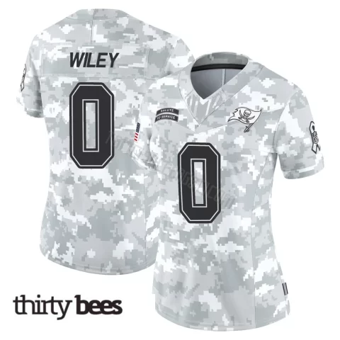 Michael Wiley ＃0 Tampa Bay Buccaneers Women's Limited Arctic Camo 2024 Salute to Service Jersey