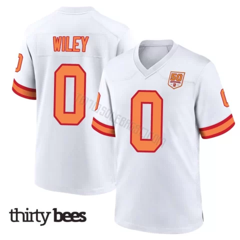 Michael Wiley ＃0 Tampa Bay Buccaneers Men's Game White '76 50th Season Jersey