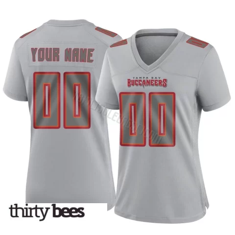 Custom ＃00 Tampa Bay Buccaneers Women's Game Gray Atmosphere Fashion Jersey