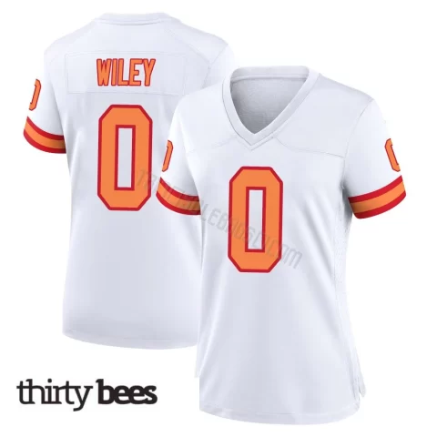 Michael Wiley ＃0 Tampa Bay Buccaneers Women's Game White '76 Jersey